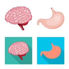 Isolated object of biology and scientific icon. Set of biology and laboratory stock symbol for web.