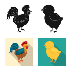Vector illustration of breeding and kitchen sign. Set of breeding and organic stock vector illustration.