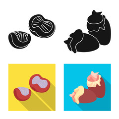 Isolated object of product and poultry symbol. Set of product and agriculture stock vector illustration.