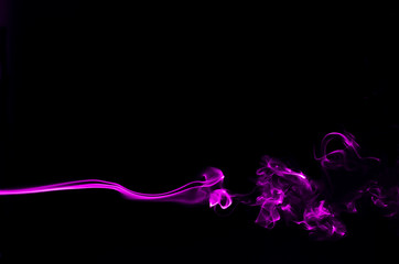 The light trails resemble smoke that moves back and forth, like waves and like an explosion.