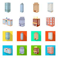 Vector design of construction and building symbol. Set of construction and estate vector icon for stock.