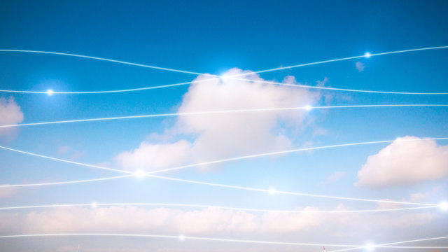 Network & cloud concept in the sky