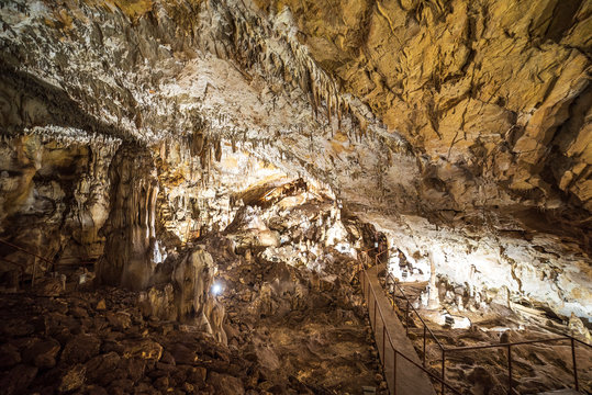 the cave "Dobrostanski Biser" about 1km from Marciganica hut near Dobrostan village in Rhodope mountain, Bulgaria
