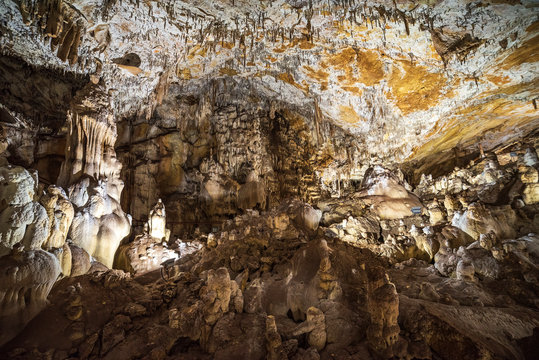 the cave "Dobrostanski Biser" about 1km from Marciganica hut near Dobrostan village in Rhodope mountain, Bulgaria