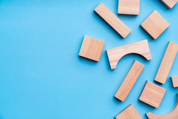 Puzzle toy for Kid in creative education concept in flat lay