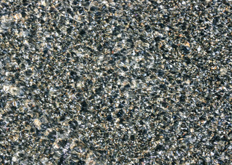 Beach with pebbles on the black Sea coast.