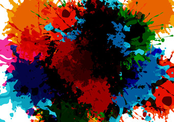 abstract vector splatter paint color design background. vector splatter isolated background design. illustration vector design.