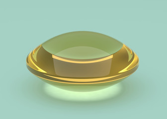 Glossy capsule llustration. Cosmetic, pharmaceutical and medical concept. 3D