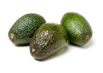 Avocado on a white background