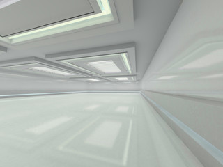 Fototapeta premium Abstract modern architecture background. 3D