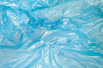 Obraz premium Concept for plastic pollution, environmental pollution, ecology problem. Polyethylene bag, top view