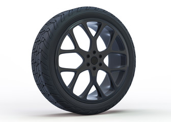 Obraz premium Winter set tires with hard protector. 3D