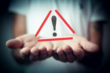 concept triangle sign attention danger