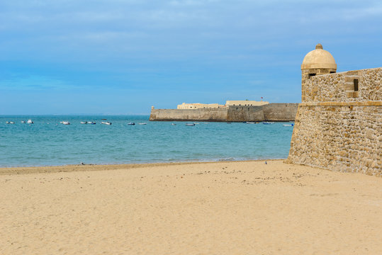 Orejon bastion at Cadiz, Andalusia, Spain  