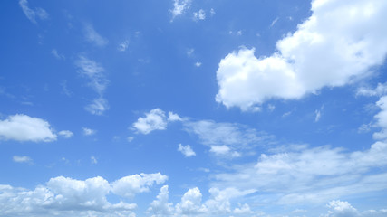 clear blue sky background,clouds with background. - obrazy, fototapety, plakaty