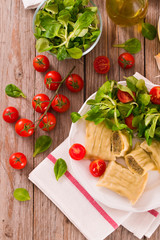 Maultaschen - swabian filled pasta ( ravioli ).