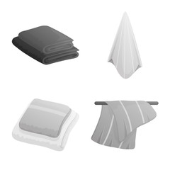 Vector illustration of cotton and bathroom logo. Collection of cotton and clean stock vector illustration.