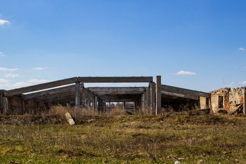 Fototapeta na wymiar destroyed cow farm after the financial crisis