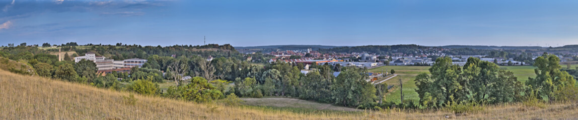 Fototapeta na wymiar Die Stadt Giengen an der Brenz, Panoramabild