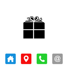 gift box line icon vector Design