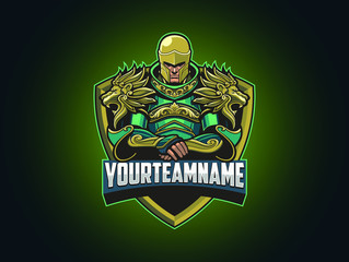Esport logo template for Team Logo / badge, Frame, Character, and Writing can be separated © prajoedi