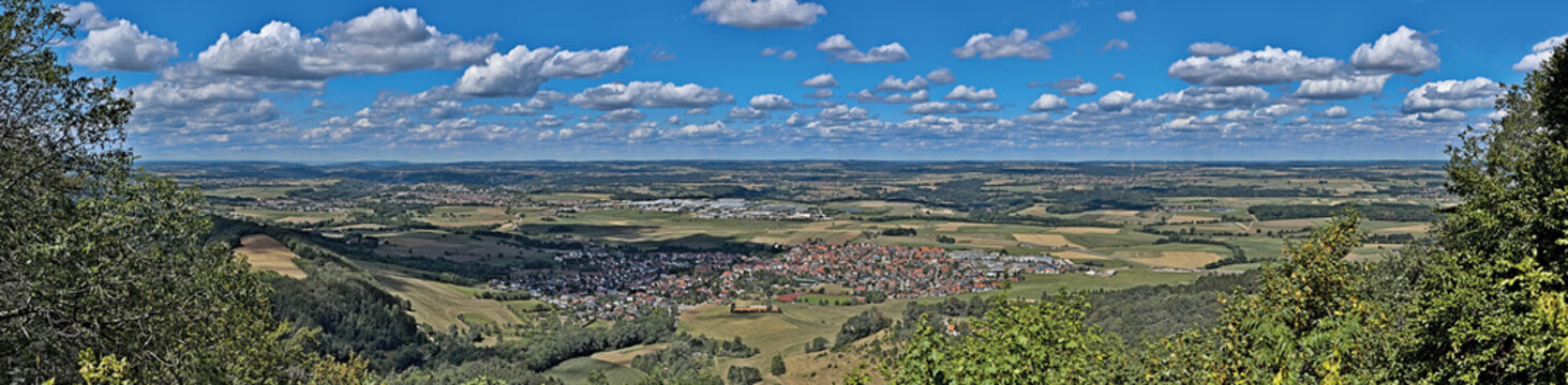 Die Ostalb, das Remstal und Hohenlohe vom Albtrauf, Schw&auml;bische Alb