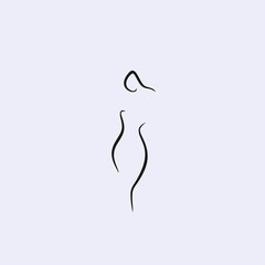 woman silhouette icon vector abstract figure