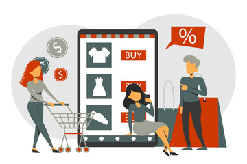 Online shopping in the mobile phone, e-commerce