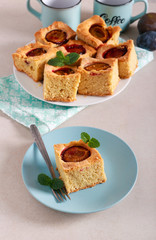 Slice of plum cake
