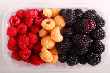 Mix berries: raspberry and blackberry