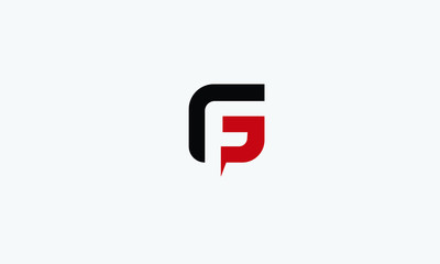 fg gf or f g abstract logo vector template