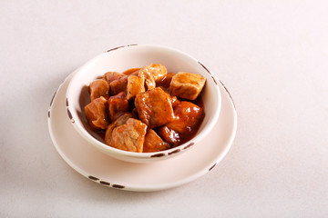 Pork bites in gravy - stew