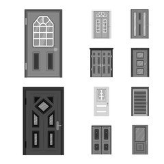 Isolated object of building and office sign. Collection of building and modern vector icon for stock.