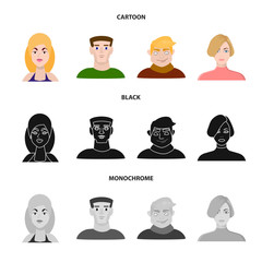 Vector design of avatar and person symbol. Set of avatar and profession stock symbol for web.