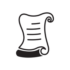 manuscript, message, note icon vector