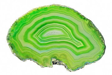 Obraz premium Amazing green Agate Crystal on white backroun-Image