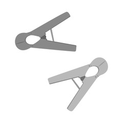 Vector design of clothespin and drying sign. Set of clothespin and pin vector icon for stock.