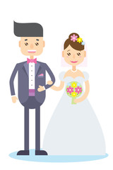 新郎新婦の結婚式 Bride and Groom in Wedding