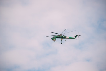 Aerial Crane Or Flying Crane Flying In Sky