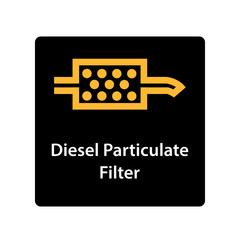 warning dashboard car icon, diesel particulate filter