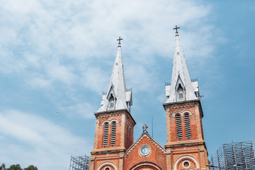 Saigon Notre Dame Cathedral Basilica in Ho Chi Minh city, Vietnam. Asia
