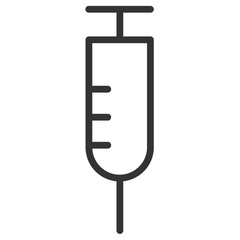 syringe outline vector icon isolated on white background. syringe flat icon for web, mobile and user interface design. medical healthcare concept