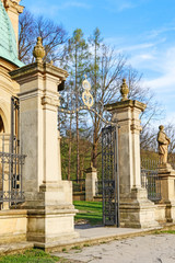 Fototapeta premium KALWARIA ZEBRZYDOWSKA - APRIL 20, 2019: Sculptures of saint apostles in Kalwaria Zebrzydowska