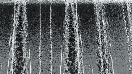 Waterfall texture background on black background. 3d illustration.