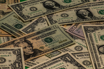 One us dolar banknotes