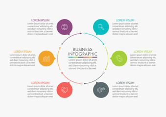 Business circle. timeline infographic icons designed for abstract background template milestone element modern diagram process technology digital marketing data presentation chart Vector