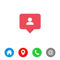  Notification Icon, Follow  icon vector