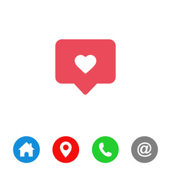 Notifications icon. Like icon vector. social media Like vector icon. symbol for web site Computer and mobile vector.