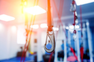 Physiotherapy. Suspension training therapy equipment.
