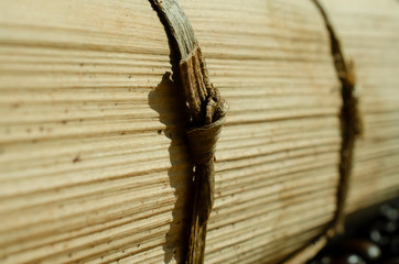 rope on wood